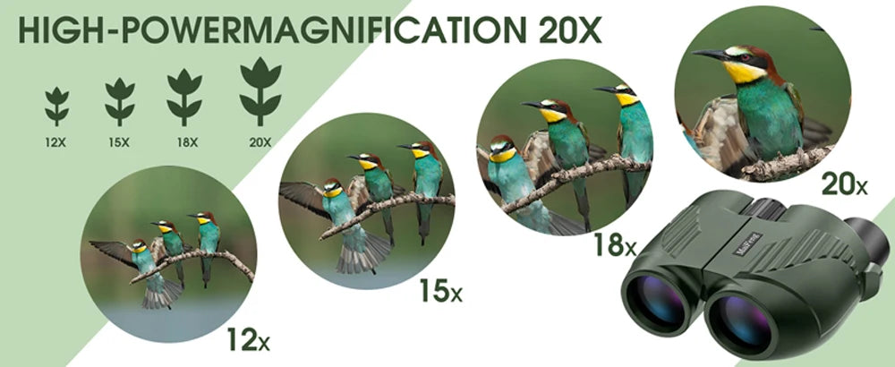 20x25 Compact Binoculars for Outdoor Viewing