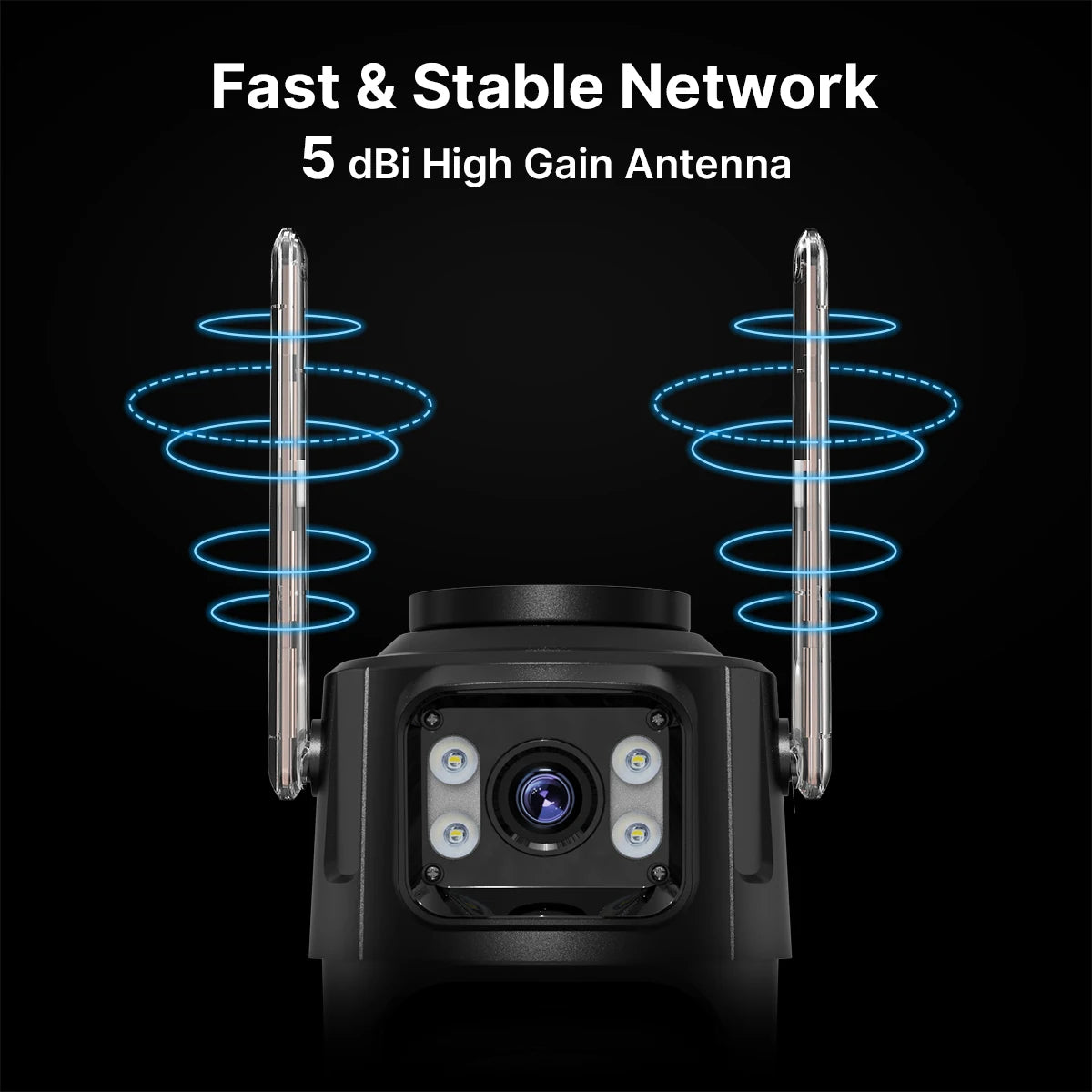 8MP Dual Lens WiFi PTZ Outdoor Security Camera – AI Auto Tracking, Color Night Vision, 2-Way Audio