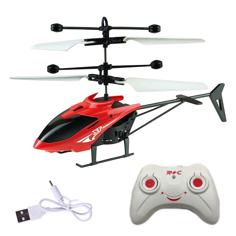 Rechargeable Mini RC Drone – Safe Fall-Resistant Helicopter Toy with Decorative Patterns