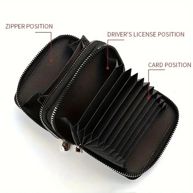 Women's Double Zipper Short Wallet – Fashion Credit Card Holder with Large Capacity Coin Purse