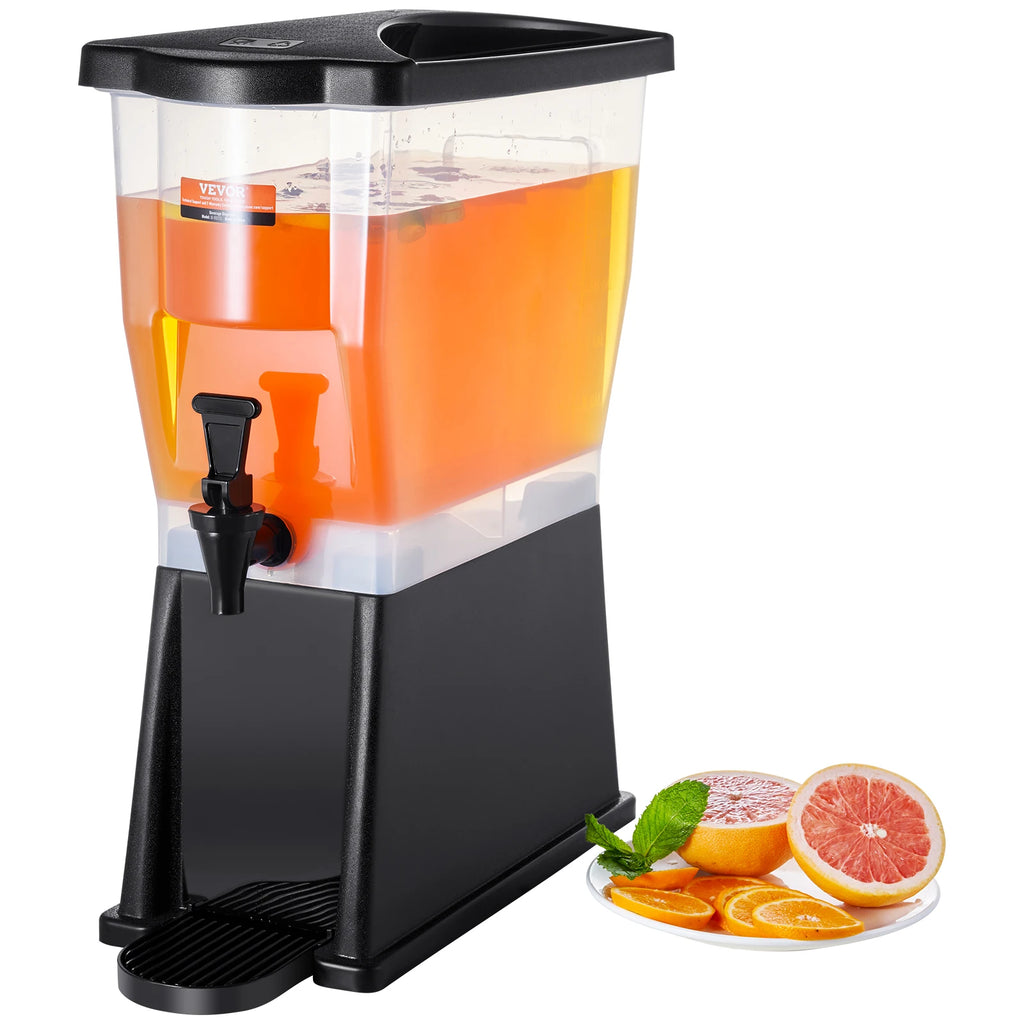 3-Gallon Beverage Dispenser — Plastic Drink Dispenser with Stand, Spigot & Lid for Parties