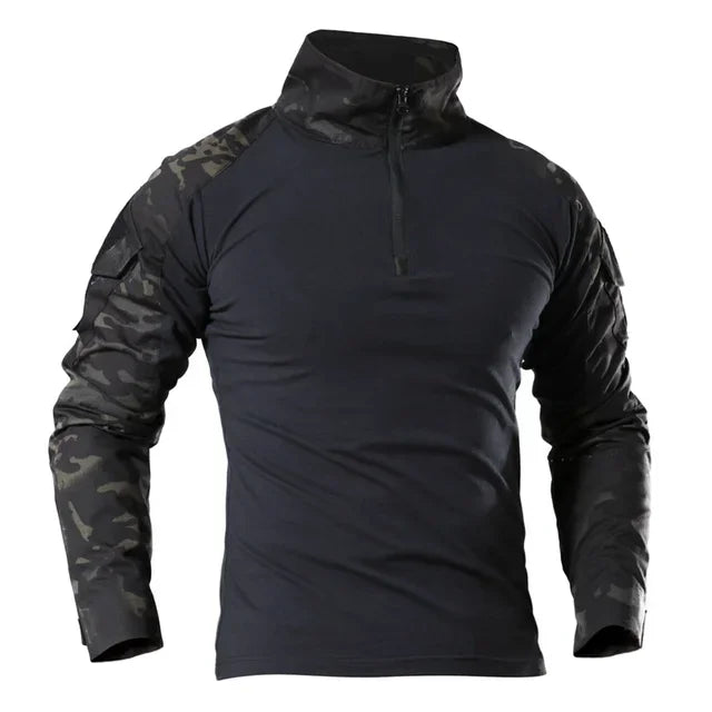 Men's Military Camouflage Long Sleeve Hiking Shirt — Tactical Outdoor Shirt