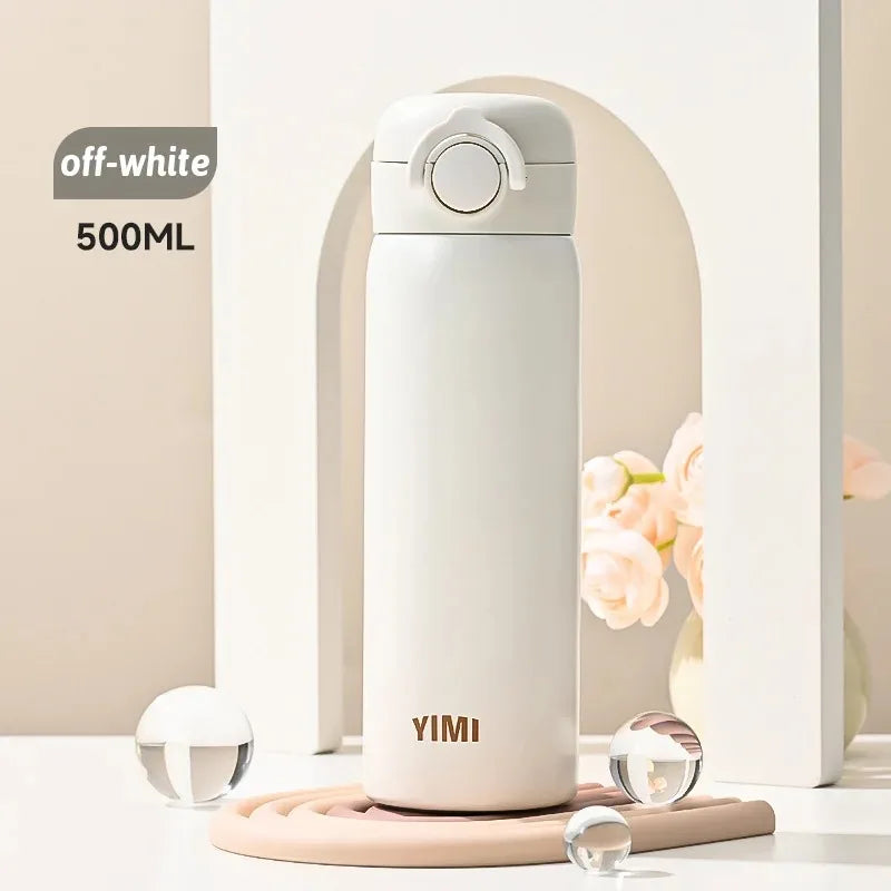 500ml 6-Layer Vacuum Thermos Tumbler – One-Touch Lid, 316 SS, Triple Seal Leakproof, Curved Spout, Soft-Touch Matte, 6 Colors