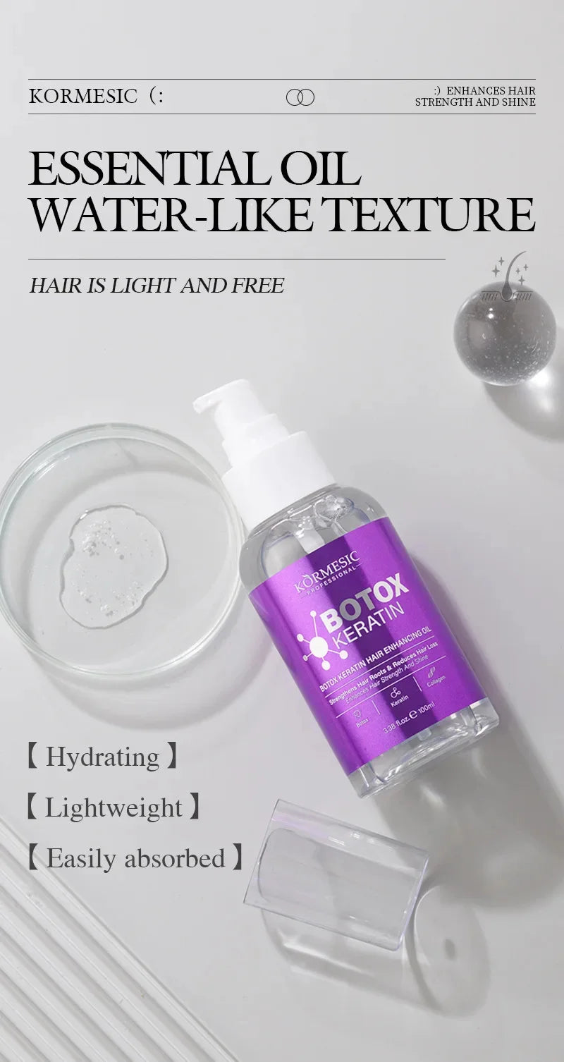 Magic Keratin Hair Enhancing Oil Fast Restore Hair Soft Smooth Shiny Deep Moisturizer Frizzy Dry Scalp Korean Hair Care Products
