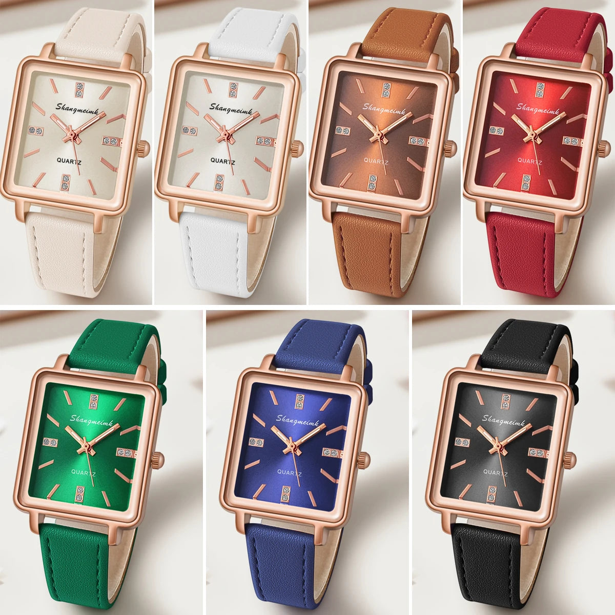 Minimalist Women's PU Leather Quartz Wrist Watch