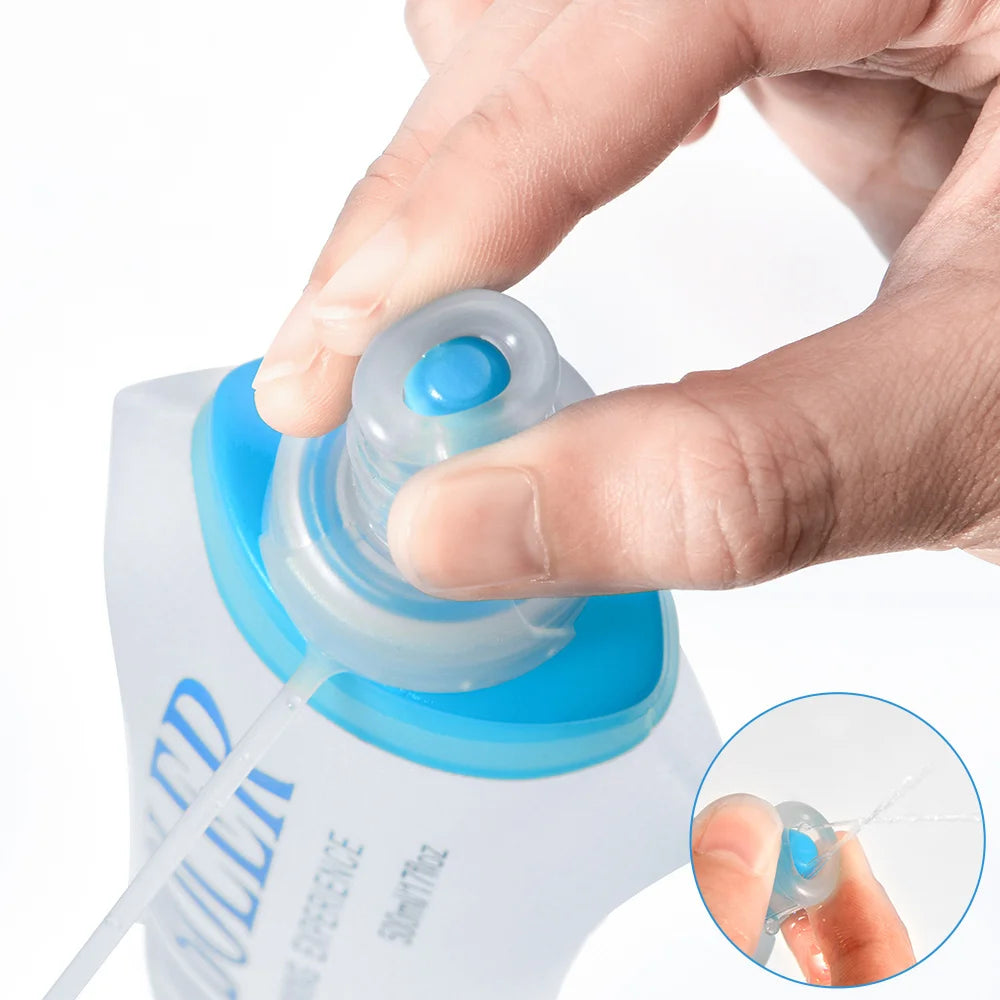 Outdoor Collapsible Silicone Water Bottle — 150–750ml Running Camping Hiking Travel Bottle