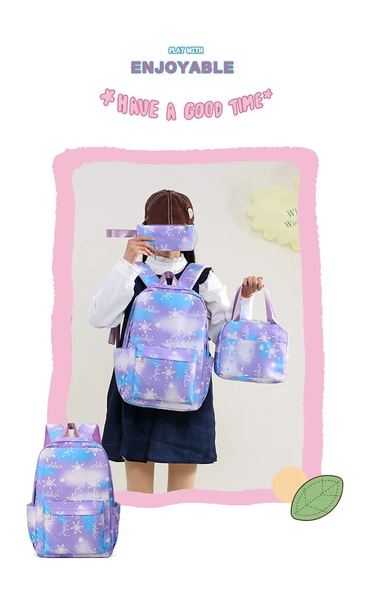 KPop Demon Hunter 3-Piece Backpack Set – School Bag, Shoulder Bag & Clutch