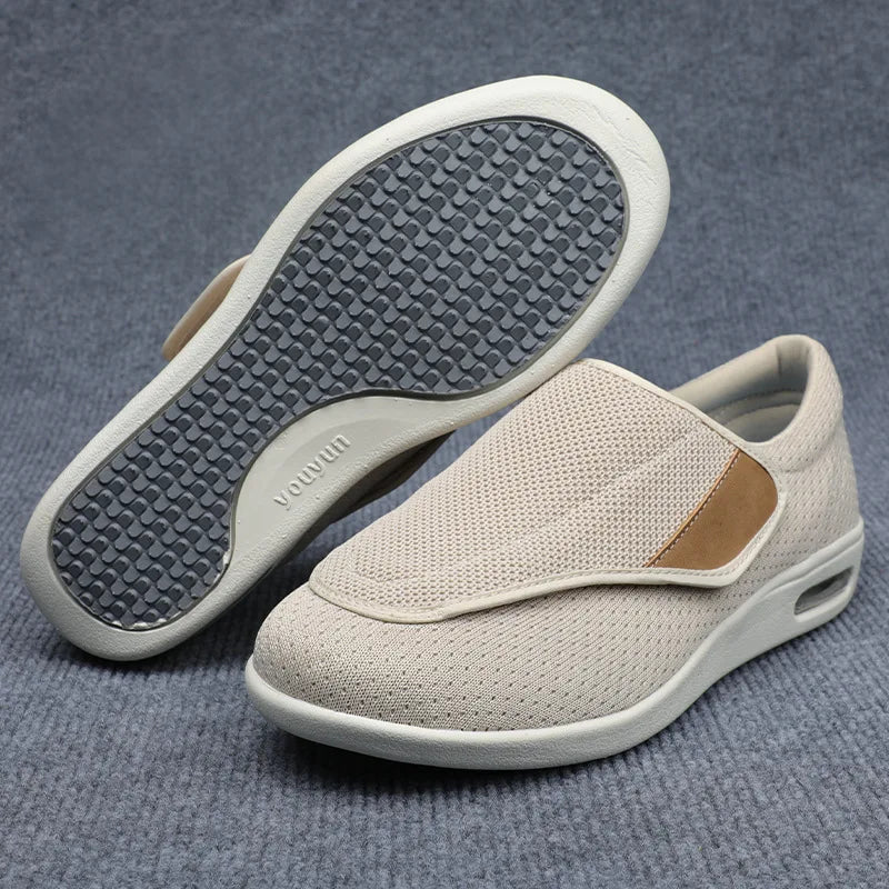 Women's Orthopedic Wide Walking Shoes – Soft Adjustable Diabetic Shoes for Swollen Feet, Bunion, Hallux Valgus & Elderly Comfort