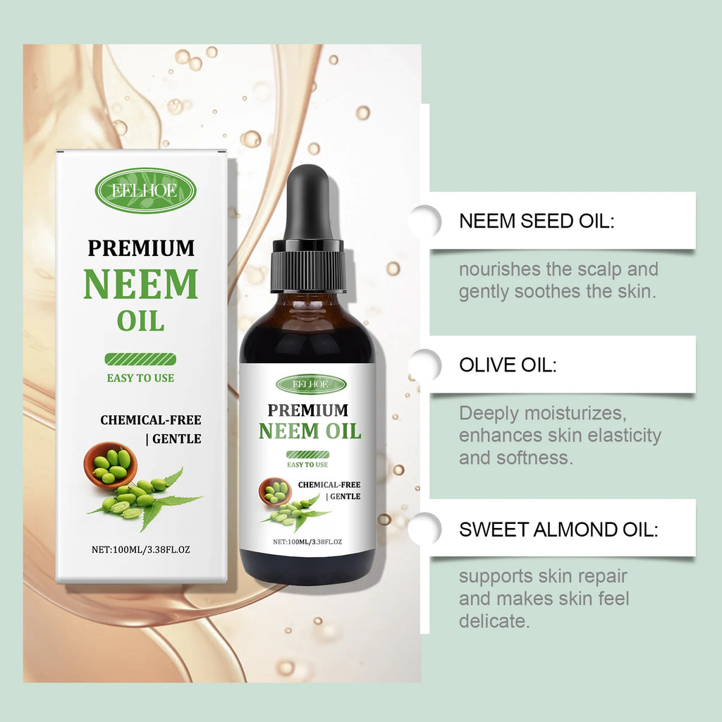 Eelhoe Neem Oil Essential Oil — Scalp Nourishing Skincare Armor Massage Oil