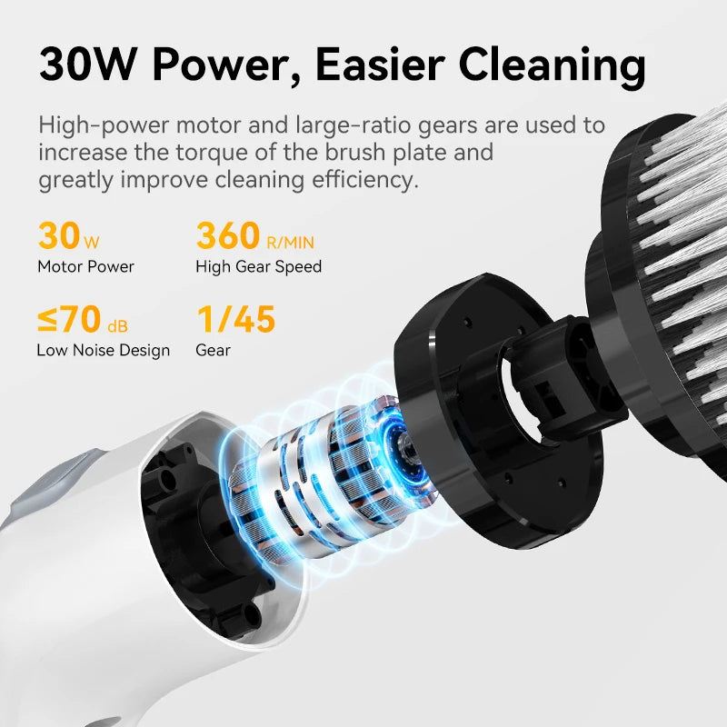 Cordless Electric Cleaning Brush – 7-Piece Spin Scrubber Kit for Bathroom, Kitchen & Shower