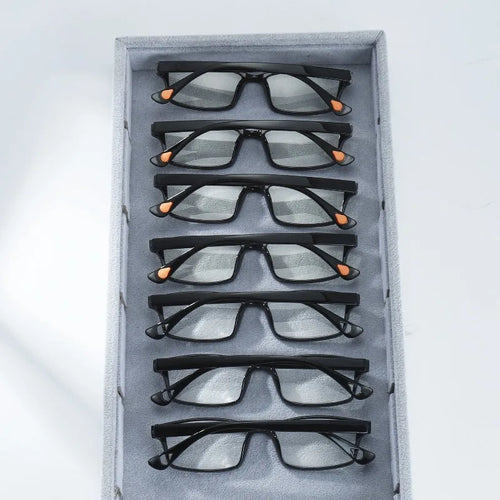 7-Piece Anti-Blue Light Reading Glasses Set — Flexible Ultralight Presbyopia Glasses for Men & Women (+100 to +400)