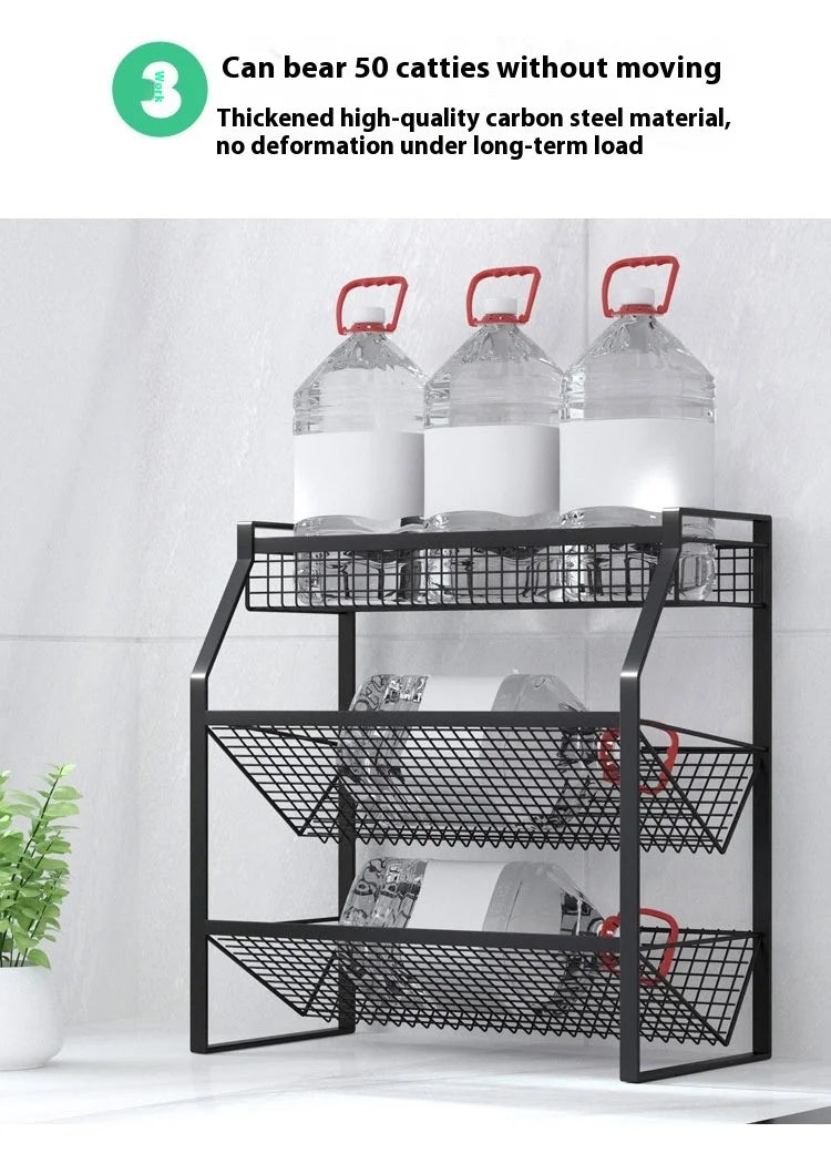 Multi-Tier Metal Spice Rack & Kitchen Drawer Cabinet Organizer – Countertop, Pantry & Under-Sink Storage
