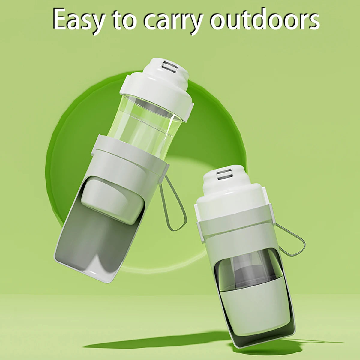 500ml Portable Dog & Cat Water Bottle with Feeder Bowl – Outdoor Travel Pet Water Dispenser