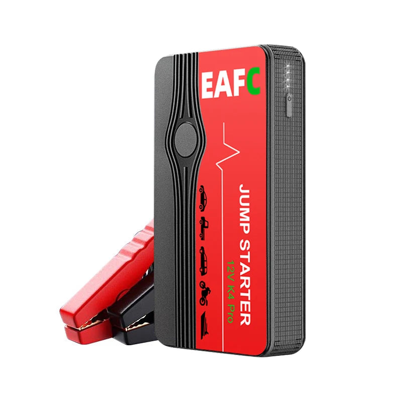 EAFC Portable Car Jump Starter — 600A–2000A Peak, 12V Battery Booster & Power Bank with LED Light