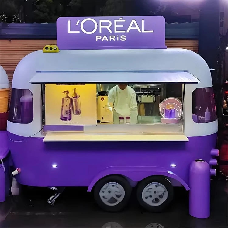 Customized Gelato & Ice Cream Vending Cart — Fully Equipped Mobile Food Trailer