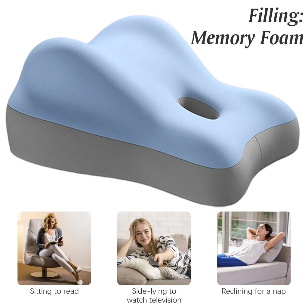 Ergonomic Wedge Bed Pillow — Memory Foam Support for Back, Neck & Waist Pain Relief