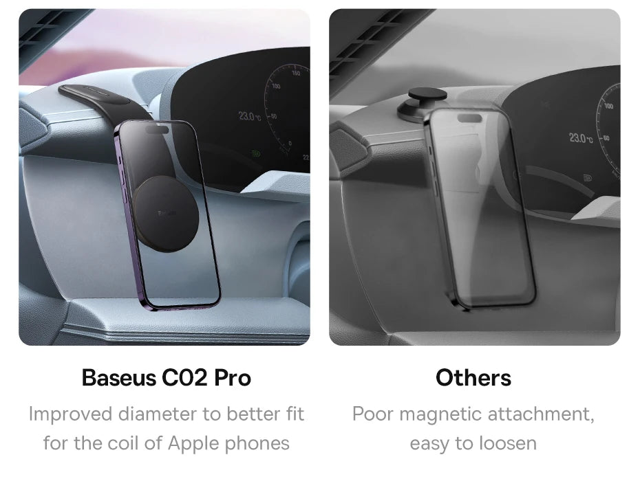 Baseus 15W Magnetic Wireless Car Charger Phone Holder – MagSafe Mount for iPhone 13–17