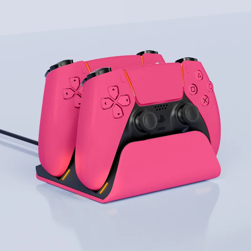 PS5 Dual Controller Fast Charging Dock – Wireless Gamepad Charger Station