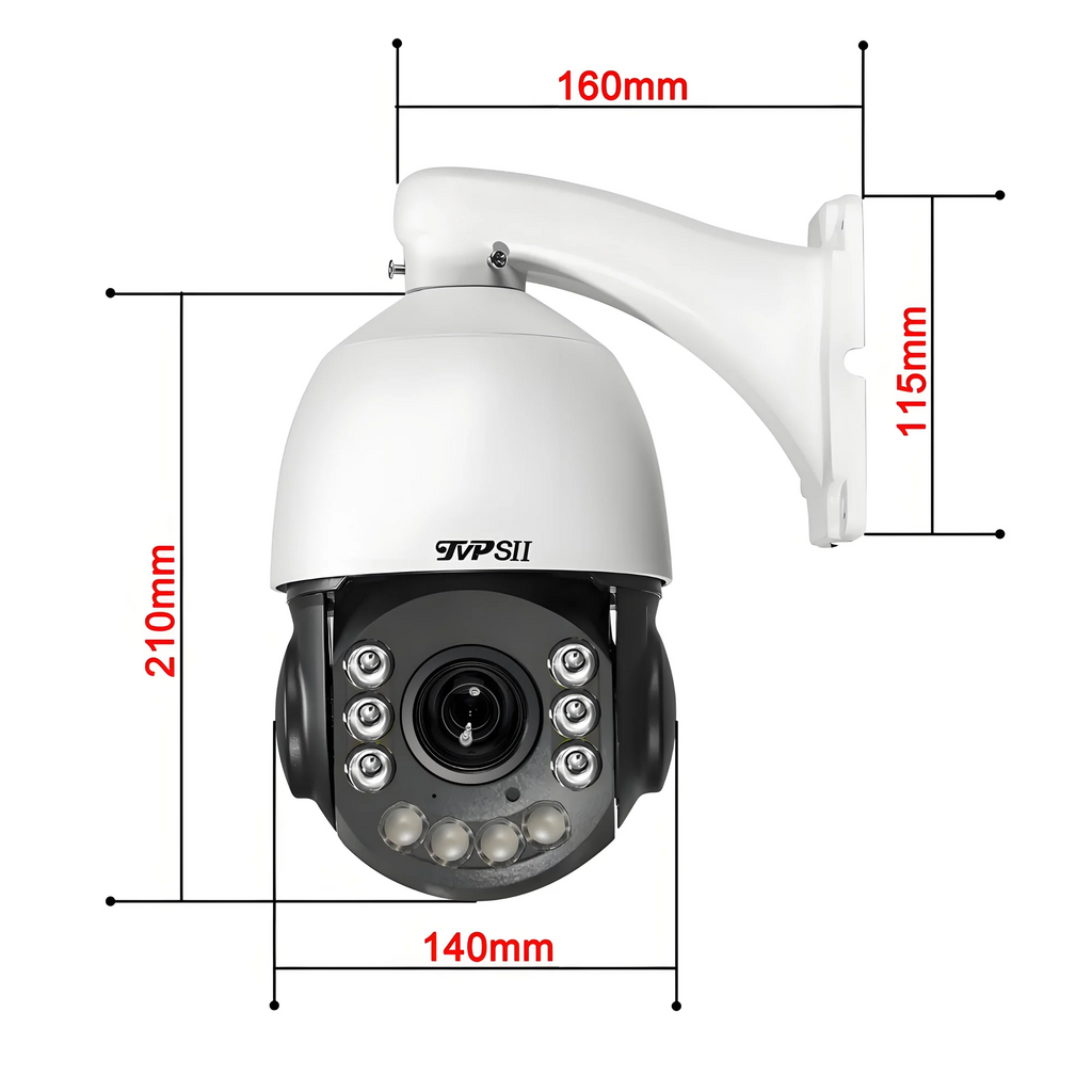 4K 54x Optical Zoom PTZ IP Security Camera — 360°
