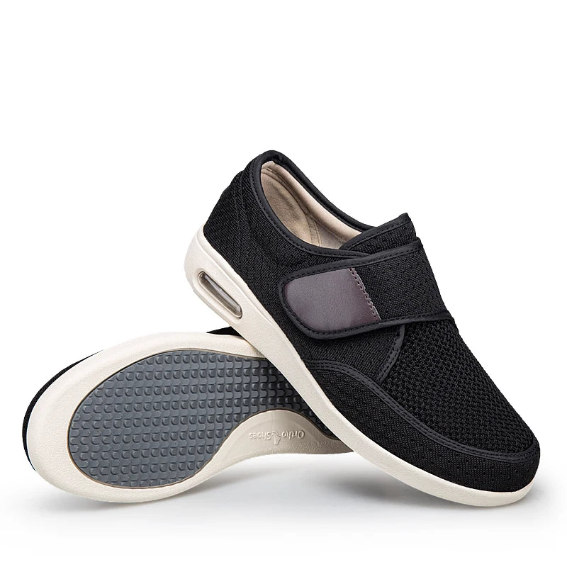 Men's Adjustable Orthopedic Diabetic Shoes – Wide Fit for Elderly Swollen Feet, Hallux Valgus, Bunion & Foot Pain Relief