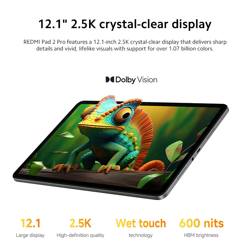 Xiaomi Redmi Pad 2 Pro 12.1" 2.5K Tablet – Snapdragon 7s Gen 4, 12000mAh, 33W