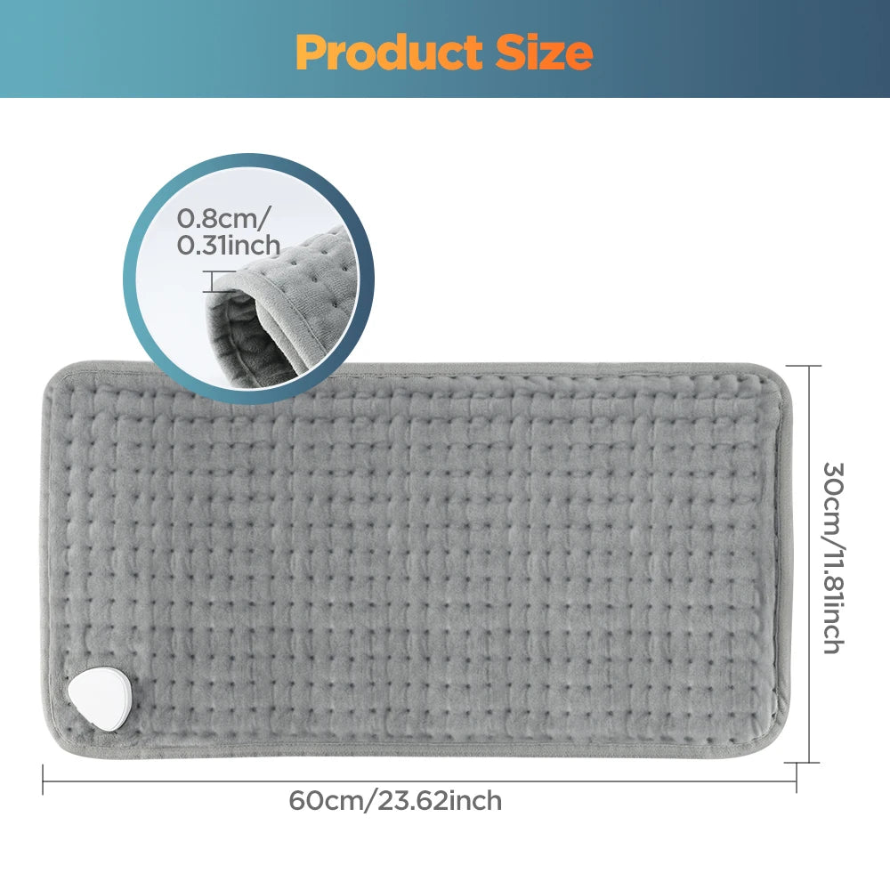 Electric Heating Blanket Mat – Heated Pad for Bed & Sofa, Warm Winter Thermal Blanket, 58x29cm