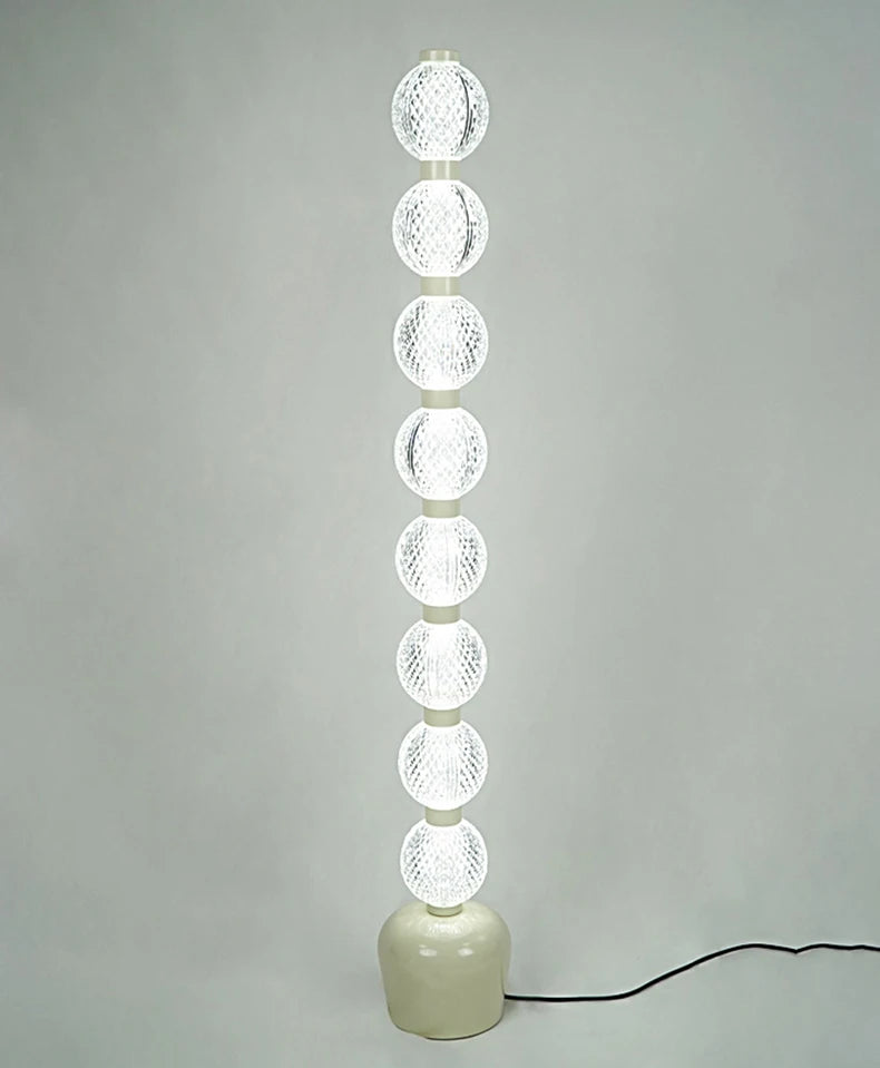 Globe Floor Lamp – Eight-Light Vertical Design