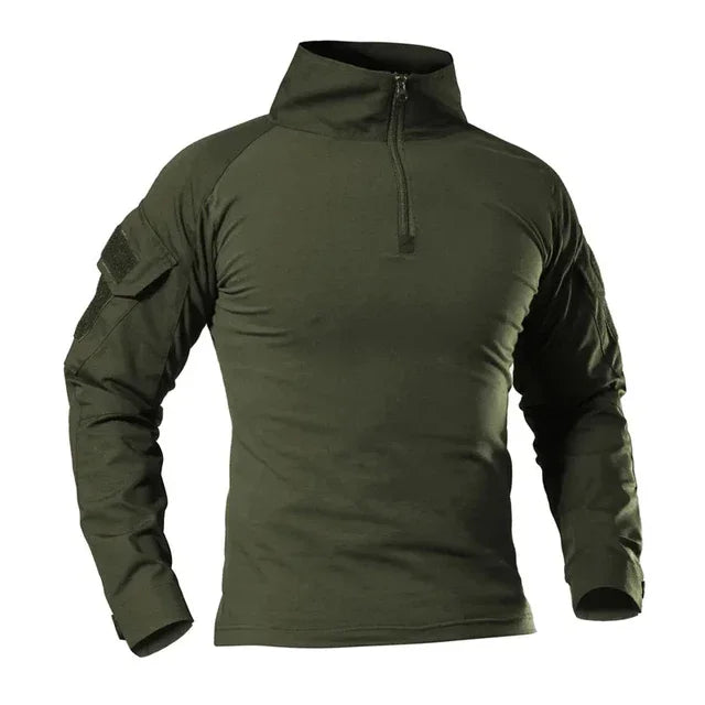 Men's Military Camouflage Long Sleeve Hiking Shirt — Tactical Outdoor Shirt