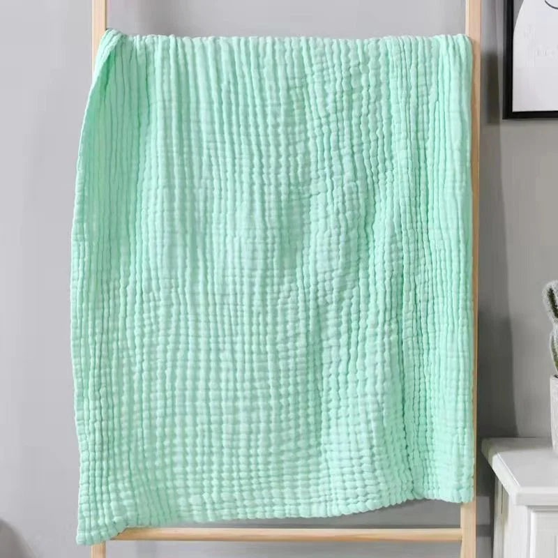 Baby Muslin Swaddle Blanket – Soft Cotton Newborn Wrap, Bath Towel & Stroller Cover, 105x105cm