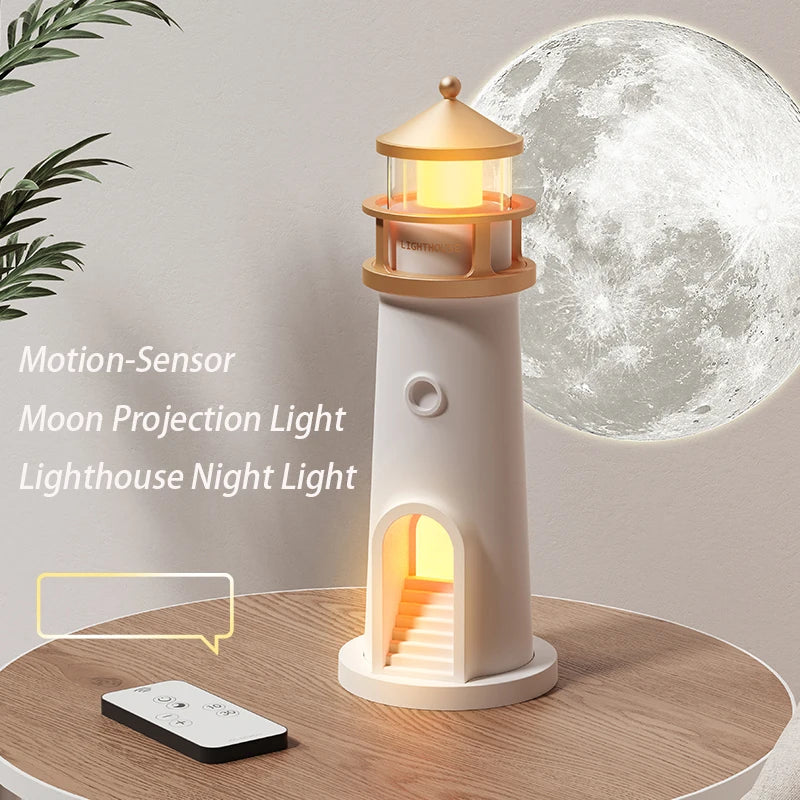 Moon Projection Lamp – Sensor, Remote & Speaker Options