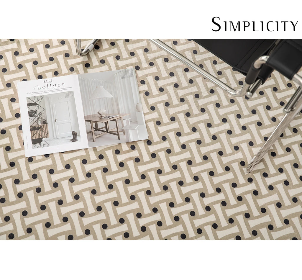 French Retro Checkerboard Plush Rug – Large Area Plaid Carpet for Bedroom & Living Room, 20 Styles & 10 Sizes
