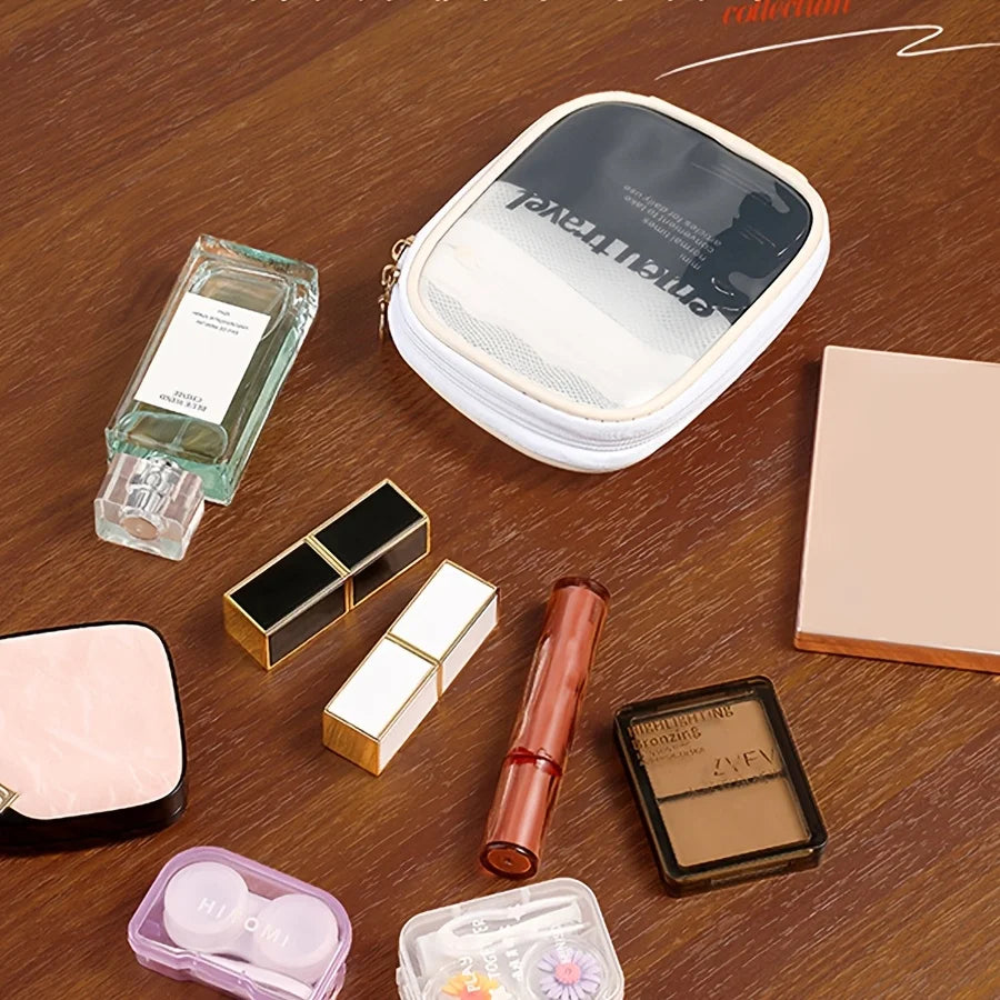 Mini Transparent Waterproof Cosmetic Clutch Bag
