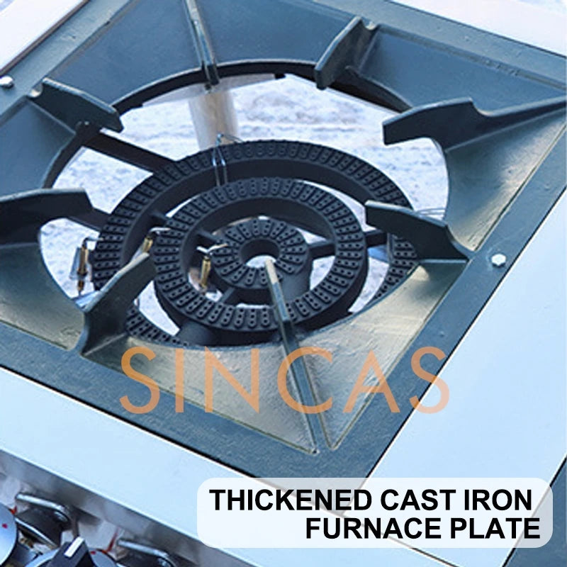 Energy-Saving Single Gas Stove – Dual Ring Commercial & Household Cooktop, LPG/Natural Gas, Short Footed