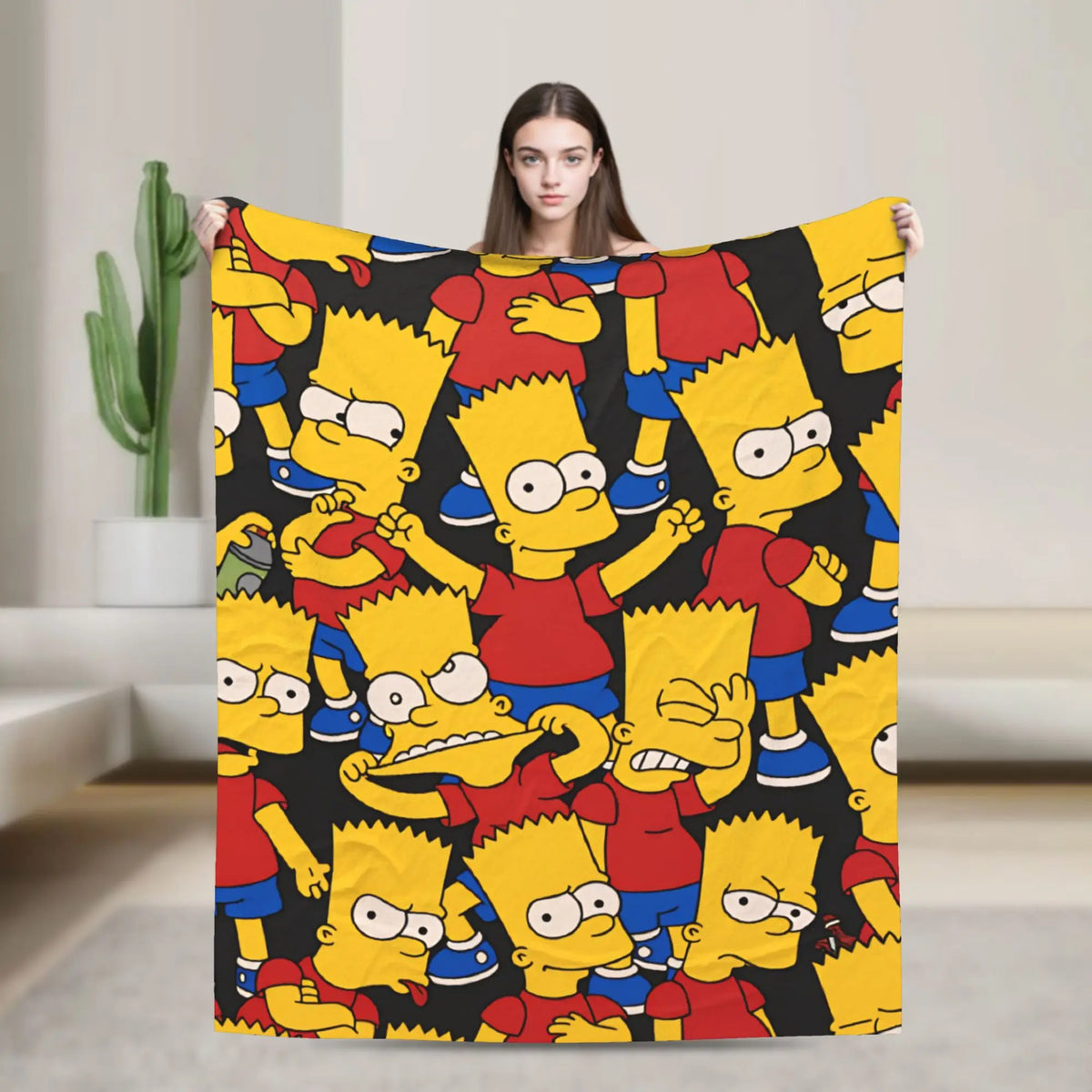 Simpsons Character Super Soft Plush Throw Blanket – Flannel Fleece Bedspread