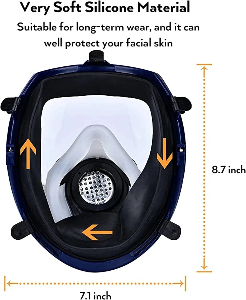 6800 Full Face Chemical Gas Mask Respirator