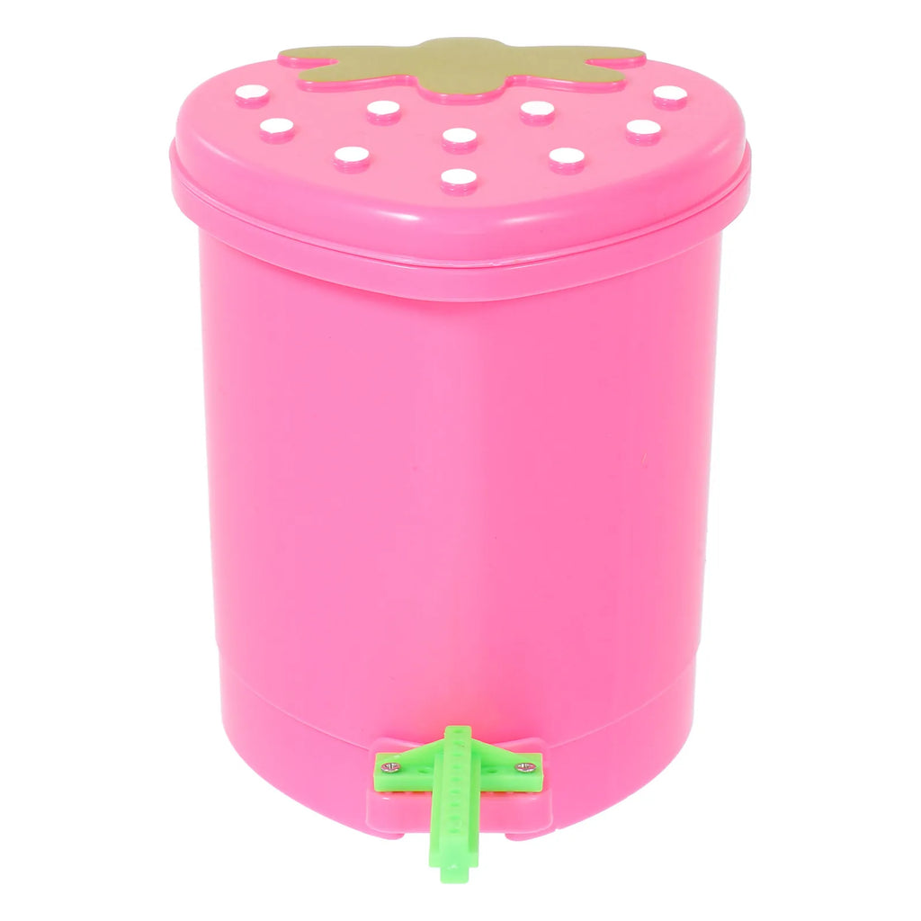 Pink Strawberry Mini Pedal Trash Can
