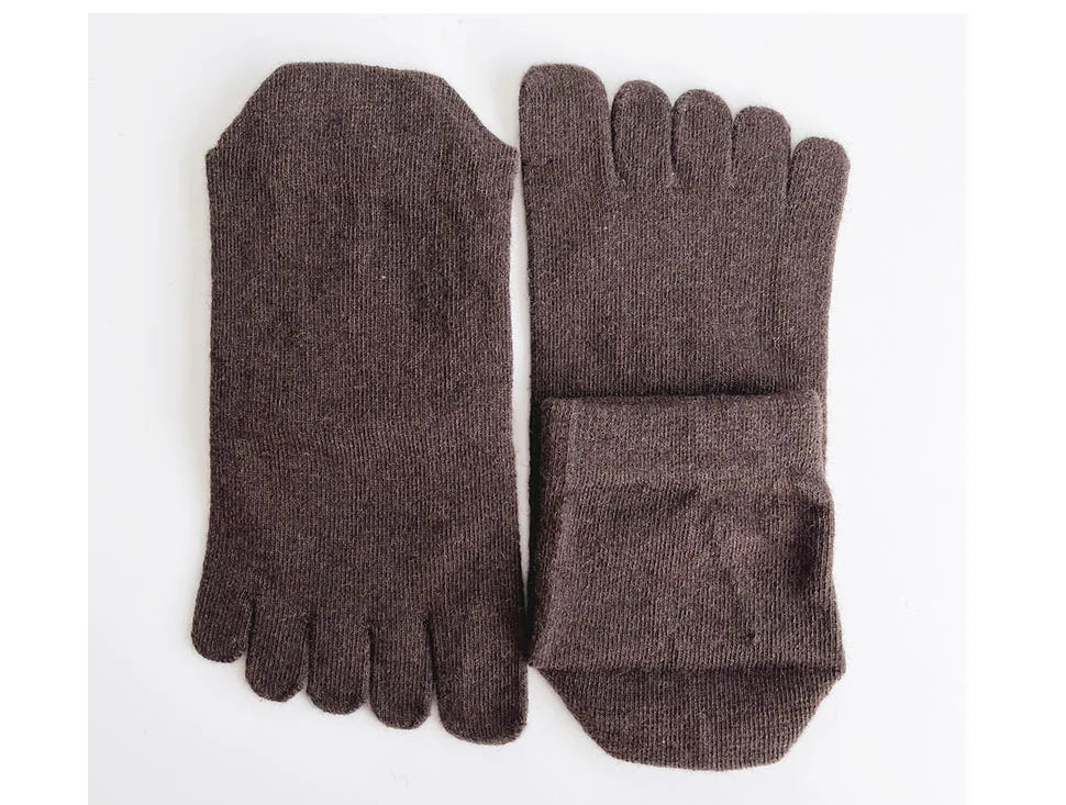 Men's Winter Five-Toe Socks, Single or 5-Pair Pack