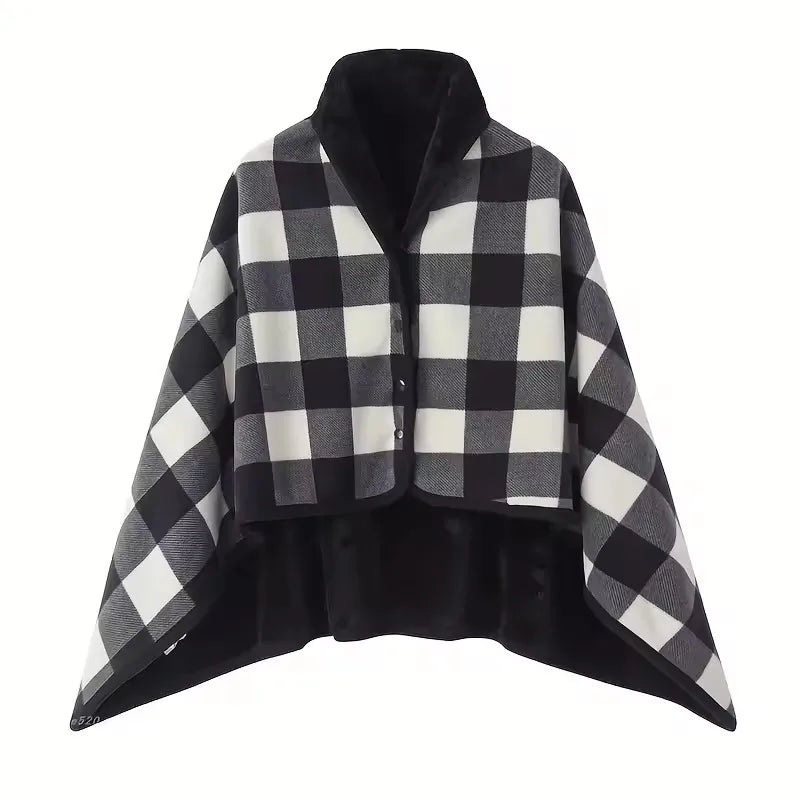Wearable Flannel Shawl Blanket – Soft Lazy Office Warmth Wrap for Comfort & Style