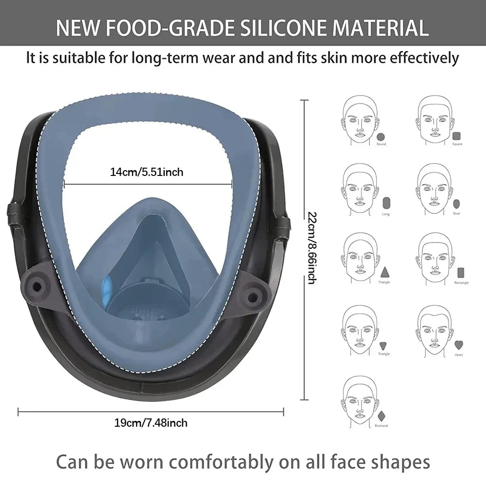 Anti-Fog Full Face Industrial Painting Respirator