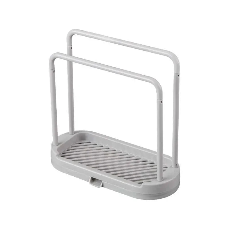 Kitchen Sink Drain Storage Basket — 2-Piece Sponge & Rag Drainage Shelf Organizer