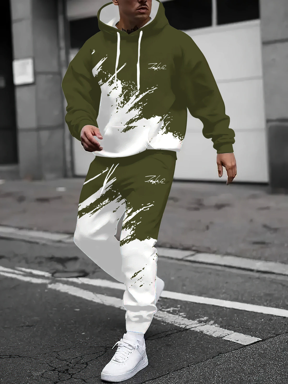 Men's 3D Print Hoodie & Jogger Pants Set – Spring Autumn Street Co-Ord