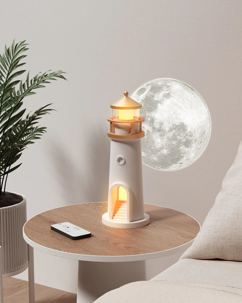Moon Projection Lamp – Sensor, Remote & Speaker Options