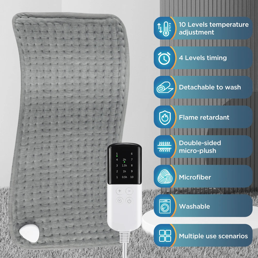 Electric Heating Blanket Mat – Heated Pad for Bed & Sofa, Warm Winter Thermal Blanket, 58x29cm