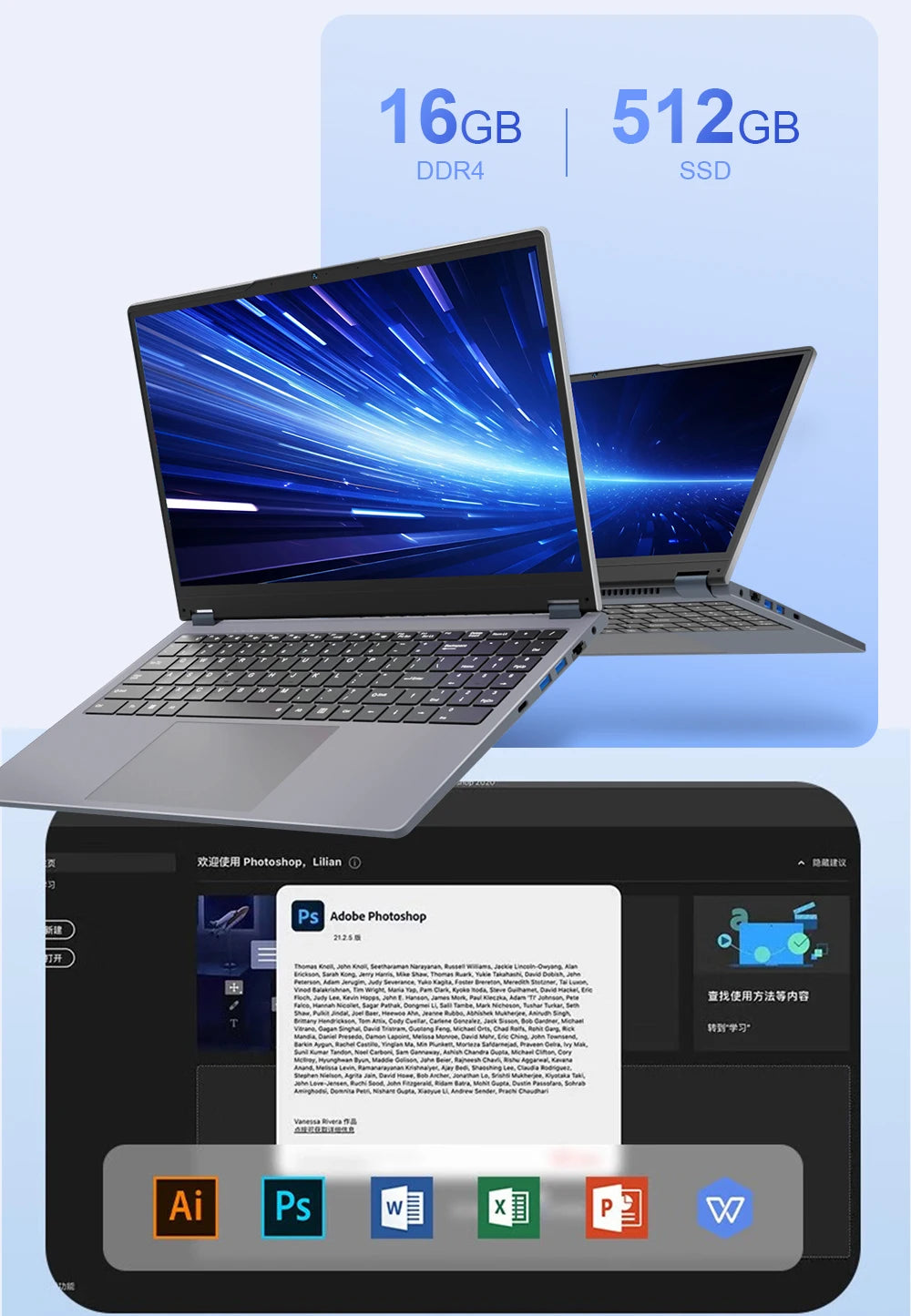 Ninkear YBOOK15 360° 2-in-1 Laptop – 15.6" FHD IPS Touch, AMD Ryzen 3 3200U, Up to 16GB DDR4, 512GB SSD, Windows 11 Pro