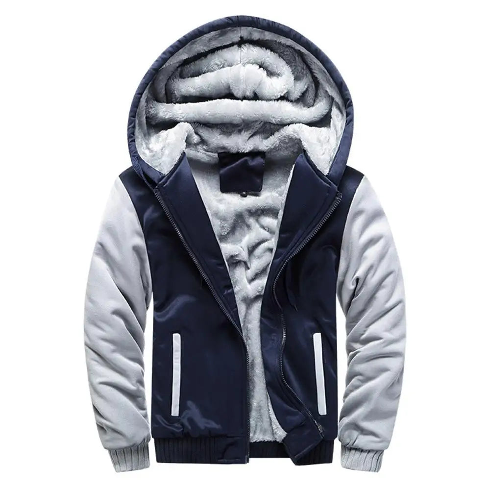 Men's Camouflage Fleece Jacket – Hooded Winter Layer