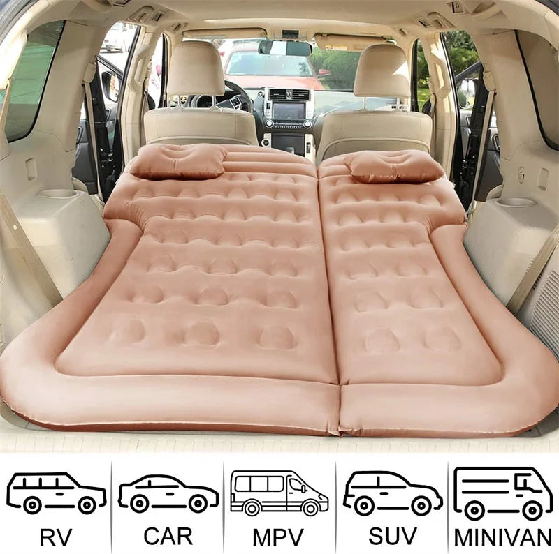 Car Air Inflatable Travel Mattress Bed — Universal Back Seat Camping Mat