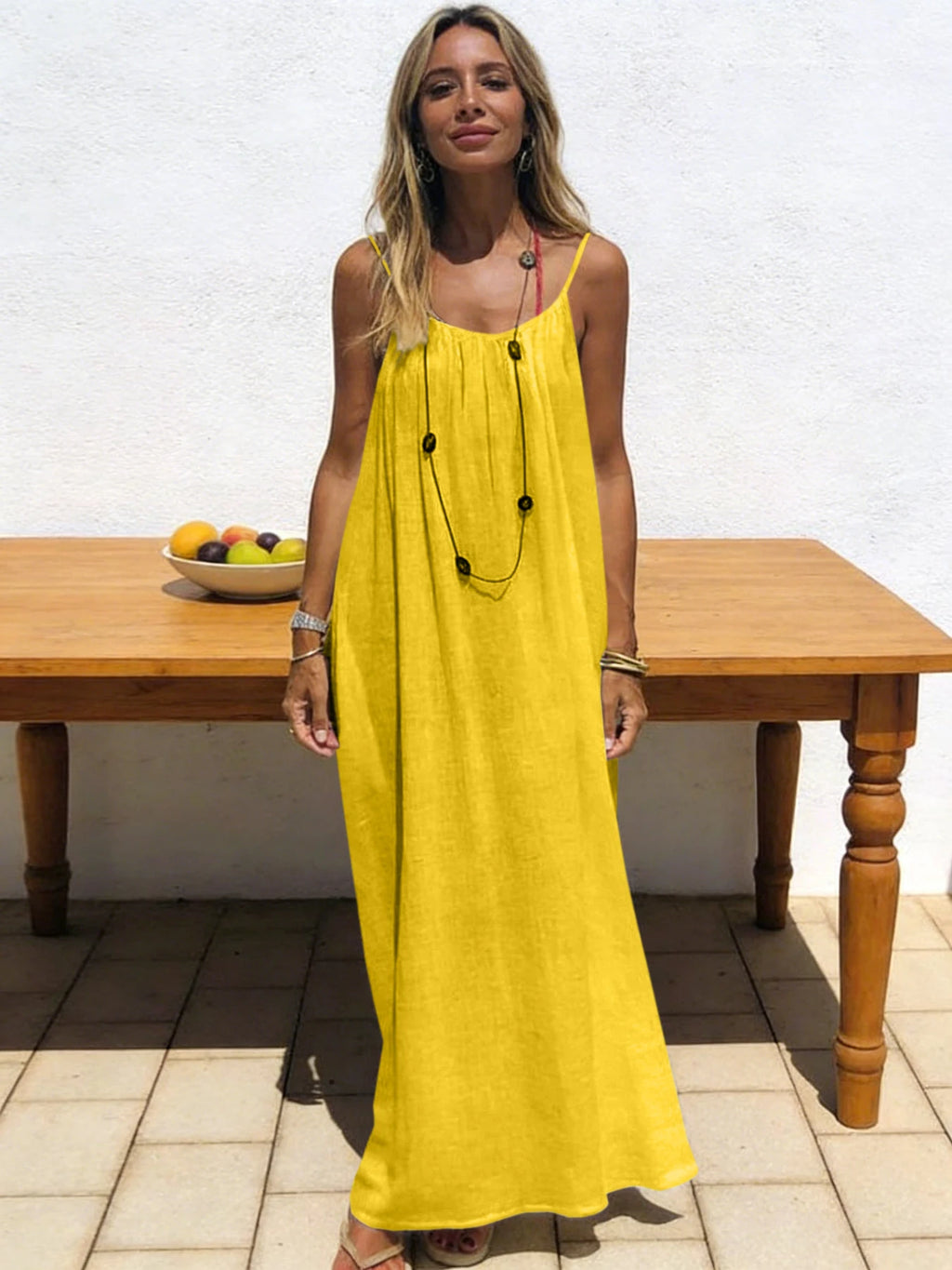 Women's Strapless Backless Loose Maxi Dress – Comfortable Sleepwear & Casual Home Dress