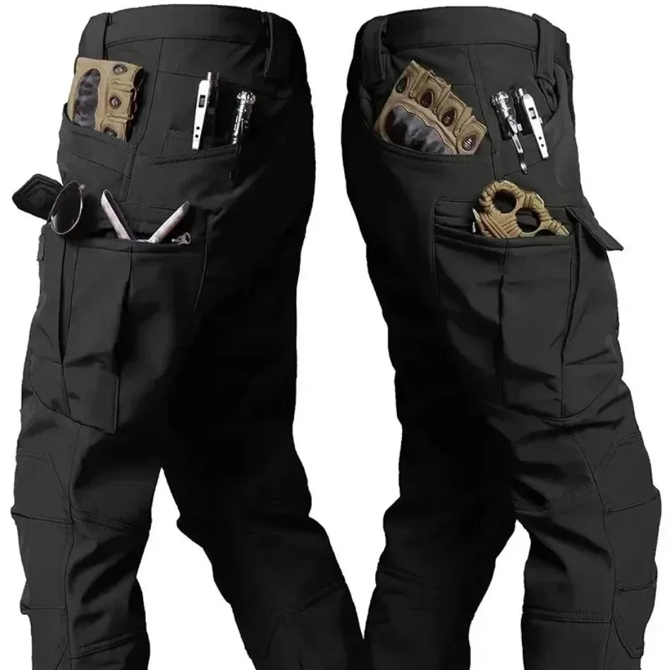 Men's Camo Waterproof Tactical Jacket & Fleece Pants Set – Winter Hunting Outdoor 2-Piece
