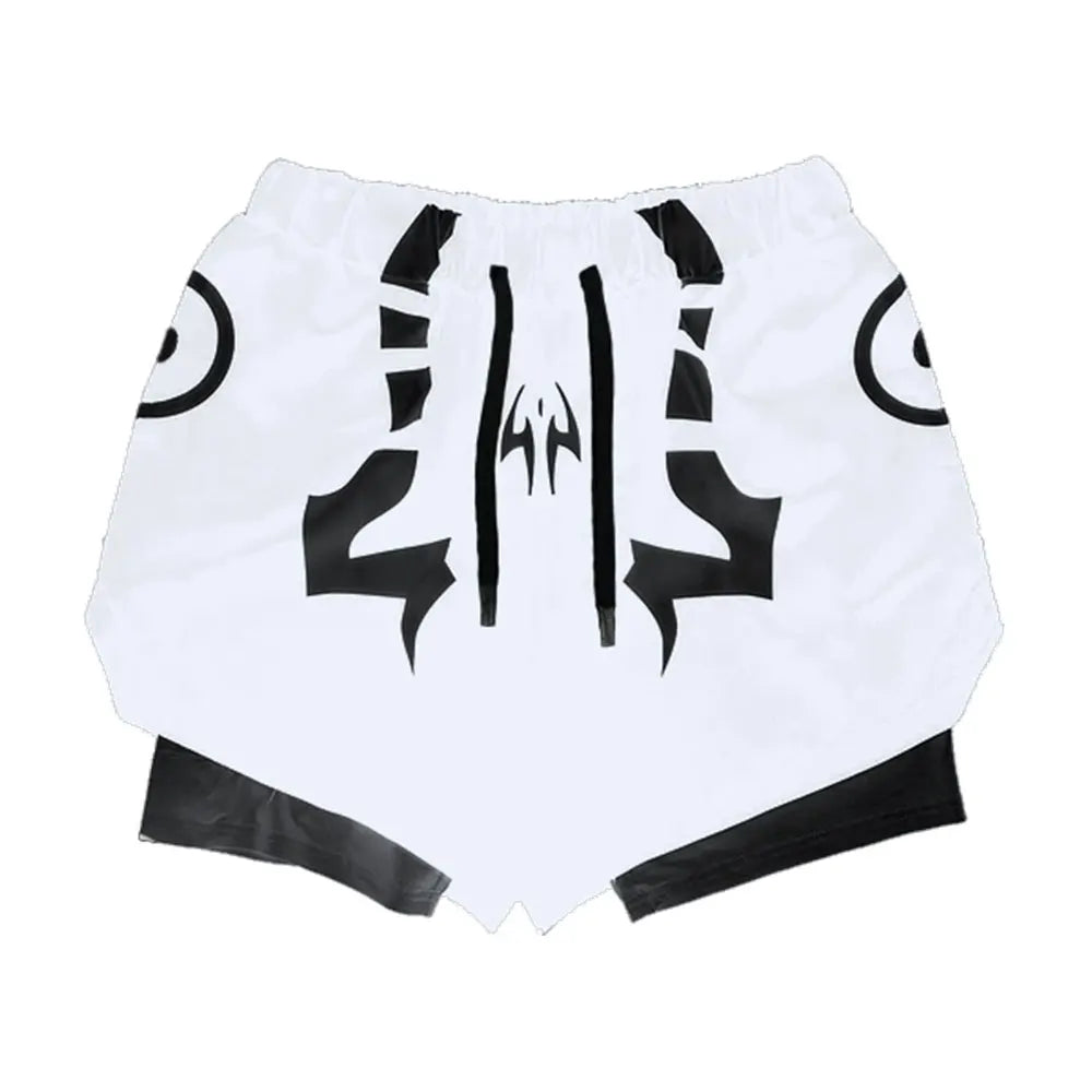 Anime Jujutsu Kaisen 3D Compression Shirt & Gym Shorts – Quick Dry Running Workout Sportswear