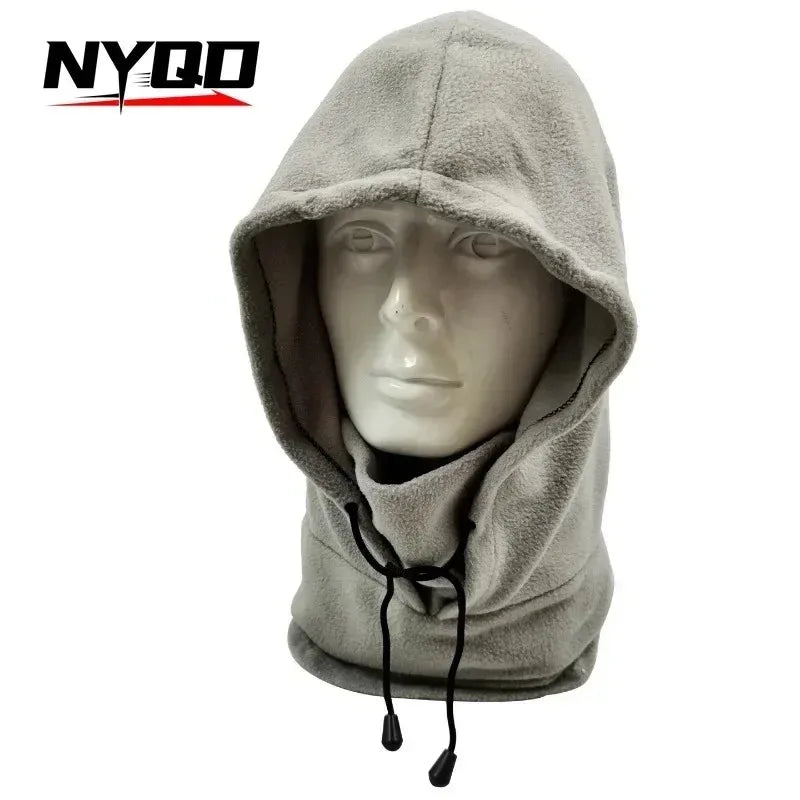 NYQD Fleece Balaclava Face Mask — Neck Warmer Hood for Ski, Sports & Winter Tactical Use